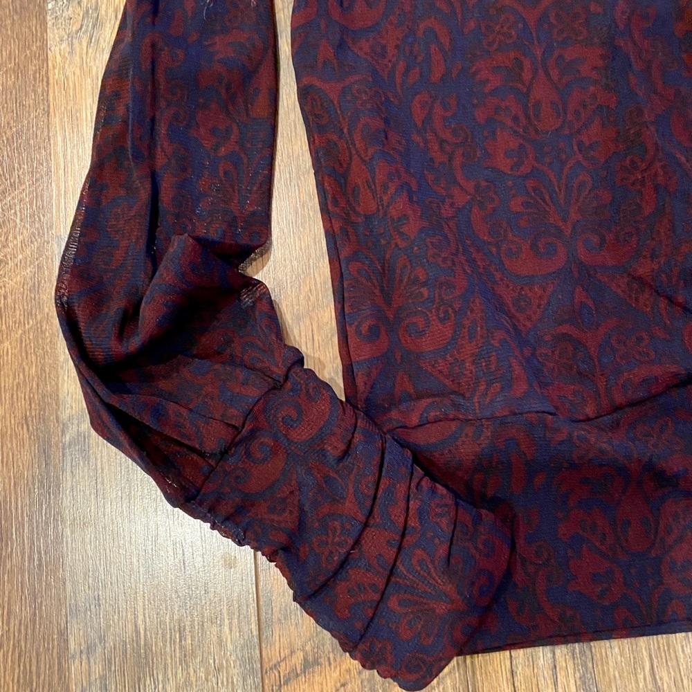 MICHAEL KORS Paisley Front Drape Wrap Blouse - Picture 5 of 6
